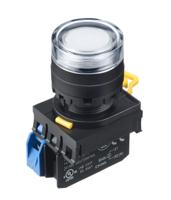 yw1l-af2e10q4pw Idec YW Series Illuminated Push Button Complete Unit, Panel Mount, 22mm Cutout, SPST, IP65