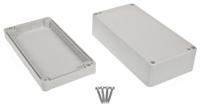 186-2257 RS PRO Grey ABS Enclosure, IP65, IK09, Grey Lid, 158.15 x 82.2 x 54.9mm