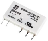 v23092-a1005-a301 TE Connectivity PCB Mount Power Relay, 5V dc Coil, 6A Switching Current, SPDT