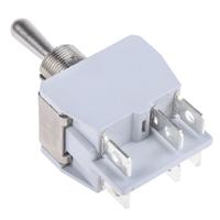 647h2k APEM Toggle Switch, Panel Mount, (On)-Off-(On), DPST, Solder Lug Terminal, 250V ac