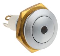 57-112r ITW Switches 57 Series Illuminated Miniature Push Button Switch, Momentary, Panel Mount, 16.1mm Cutout, SPST, Red LED,