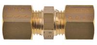 0106-06-00 Legris Brass Pipe Fitting, Straight Compression Union, Female to Female 6mm