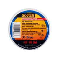 7100238733 3M Scotch 35 Vinyl Electrical Color Coding Tape Blue Vinyl Electrical Tape, 19mm x 20m