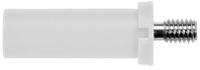 sfk-8465-ni-m4-7-ws Schutzinger White Male Banana Plug, 4 mm Connector, M4 Thread Termination, 32A, 600V, Nickel Plating