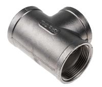 499-3120 RS PRO Stainless Steel Pipe Fitting, Tee Circular Tee, Female G 1-1/2in x Female G 1-1/2in x Female G 1-1/2in
