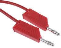 934063101 Hirschmann Test & Measurement Test lead, 32A, 60V dc, Red, 1m Lead Length