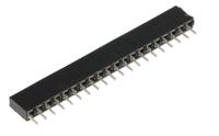 w34420trc Winslow Straight Through Hole Mount PCB Socket Strip, 20-Contact, 1-Row, 2.54mm Pitch, Solder Termination