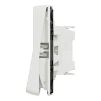 mur39723 Schneider Electric White Rocker Light Switch, 2 Way, 1 Gang, Mureva Styl