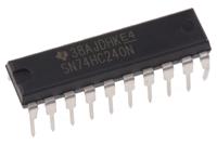 sn74hc240n Texas Instruments SN74HC240N Octal-Channel Buffer & Line Driver, 3-State, Inverting, 20-Pin PDIP
