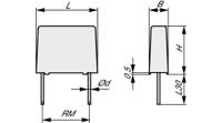 smr15105k100b06l4bulk KEMET SMR Film Capacitor, 63V dc, ±10%, 1μF