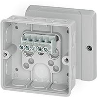 de-9345 HENSEL DE Series Grey Polycarbonate Junction Box, IP55, 55 x 98 x 98mm