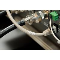 m7-30-499 Brady B-499 Black on White Cable Labels, 38.10 mm Width, 19.05mm Label Length, 38.10mm Label Width