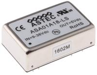 asa01a18-ls Artesyn / Advanced Energy ASA DC-DC Converter, 5V dc/ 1A Output, 9 → 36 V dc Input, 5W, Through Hole, +71°C Max