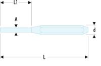 2488 Facom 1-Piece Punch, Drift Punch, 8 mm Shank, 150 mm Overall