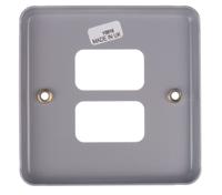 k3492-alm MK Electric Grey 2 Gang Light Switch Cover