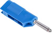 930729102 Hirschmann Test & Measurement Blue Male Banana Plug, 4 mm Connector, Screw Termination, 30A, 60V dc, Nickel Plating