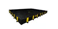 jen28532bl Justrite PVC Coated Fabric Spill Berm for Spill Control, 2990g Capacity