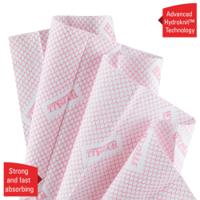7568 WYPALL WypAll Red Cloths for Industrial Cleaning, Dry Use, Bag of 25, 420 x 360mm, Repeat Use