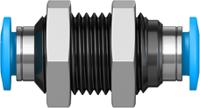 qss-6 Festo QSS Series Bulkhead Tube-to-Tube Adaptor, Push In 6 mm to Push In 6 mm, Tube-to-Tube Connection Style, 153158