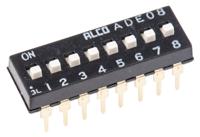 ade0804 TE Connectivity 8 Way Through Hole DIP Switch 8P