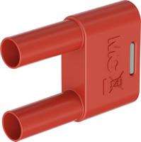664012-22 Staubli Red Plug 4 mm Test Plug & Socket, 32A, 1kV, Nickel Plating