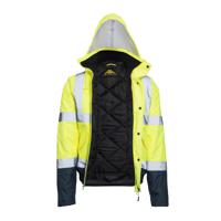 hvflays Active Gear HVFLAY Navy/Yellow Unisex Hi Vis Jacket, S