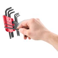 89srj7pb Facom 7-Piece Torx Key Set, T10 - T15 - T20 - T25 - T27 - T30 - T40 Size, L Shape, Long Arm