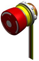 84-51400040 EAO 84 Series Twist Release Emergency Stop Push Button, Panel Mount, 22mm Cutout, 2NC