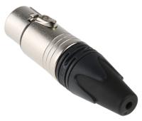 nc6fxx Neutrik Cable Mount XLR Connector, Female, 50 V, 6 Way, Silver over Nickel Plating