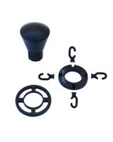 204-1763 RS PRO Black & Yellow ABS Barrier Post