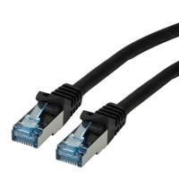 21152852-100 Roline, 2m Cat6a, Black RJ45 to Male RJ45 Male, S/FTP Shielded, Terminated LSZH Sheath
