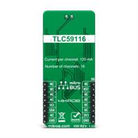 mikroe-4595 MikroElektronika MIKROE-4595, LED Driver 9 Click LED Driver Add On Board for TLC59116 for mikroBUS socket
