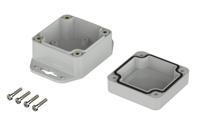 07606064-xm-060604-wl-7035 Bopla Euromas X Series Light Grey Polycarbonate Enclosure, IP66, IP68, IK07, Flanged, Light Grey Lid, 60 x 60 x 40.1mm