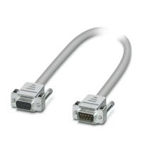 2302010 Phoenix Contact Female 9 Pin D-sub to Male 9 Pin D-sub Serial Cable, 2m, D9SUB/B/S/200/KONFEK/S Series