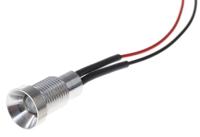oxlclh8012acfl30blue Oxley Blue Panel Mount Indicator, 8mm Mounting Hole Size, Lead Wires Termination, IP67