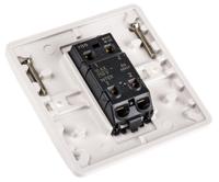 k4875-whi MK Electric White Rocker Light Switch, 2 Way, 1 Gang, Logic Plus