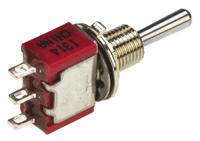 5-1825137-2 TE Connectivity Toggle Switch, Panel Mount, On-Off-(On), SPDT, Solder Terminal, 120 V ac, 28V dc