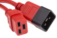 123-0946 RS PRO Straight IEC C19 Socket to Straight IEC C20 Plug Power Cord, 3m