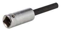 01450012 STAHLWILLE 1/4 in Drive Bit Socket, Hex Bit, 3/16in, 55 mm Overall Length
