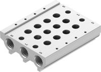 vabm-l1-10s-g18-4 Festo VABM series 4 station G 1/8 Manifold Base for use with VUVG-LK Series Individual Valves, 566560