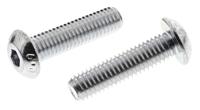 483-9644 RS PRO Bright Zinc Plated Steel Hex Socket Button Screw, ISO 7380, M5 x 20mm