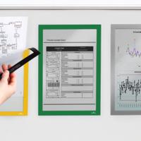 486923 Durable MagneticDURAFRAME® MAGNETIC Silver A4 Metal Information Frame, 323mm Height, 236mm Width