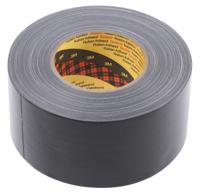 389-75mm-x-50m-black 3M Scotch 389 Duct Tape, 50m x 75mm, Black, PE Coated Finish