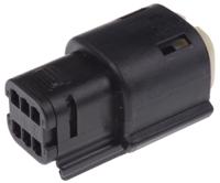 33472-0601 Molex, MX150 Automotive Connector Socket Black, Natural Cable Mount 6 Way, Crimp Termination