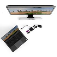 200121 Hama 4 Port USB 2.0 USB A  Hub, USB Powered, 5.6 x 1.3 x 5.6cm