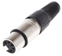 457-964 RS PRO Cable Mount XLR Connector, Female, 250 V ac, 5 Way, Silver Plating