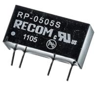 rp-0505s Recom RP DC-DC Converter, 5V dc/ 200mA Output, 4.5 → 5.5 V dc Input, 1W, Through Hole, +85°C Max Temp -40°C Min
