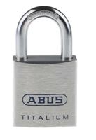 80ti40-ka8011 ABUS Key Weatherproof Titanium Weatherproof Padlock, Keyed Alike, 7mm Shackle, 40mm Body