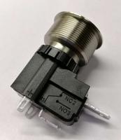 175-8870 RS PRO Illuminated Push Button Switch, Latching, Panel Mount, 25.2mm Cutout, SPST, White LED, 250 / 125V ac, IP67
