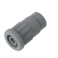 3293-g Electro PJP Grey Female Banana Socket, 4 mm Connector, Press Fit Termination, 36A, 1kV, Nickel Plating